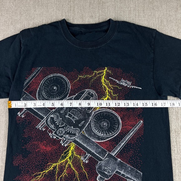 Blackbird Flight Wear A-10 Thunderbolt Warthog Graphic T-Shirt Mens Small Black - Picture 3 of 7